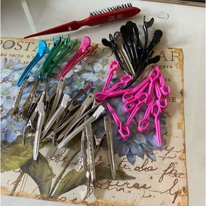 Hair clip’s and brush